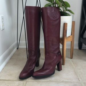 NEW RARE TOD’S Gorgeous Red Leather Tall Heeled Boots- NWOB! EU39